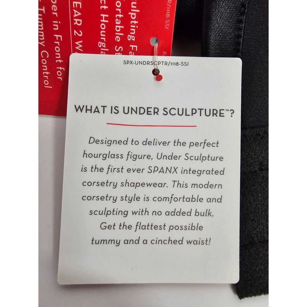 Spanx Under Sculpture Corset Black Waist Cincher‎ Shapewear 10188R New - Picture 14 of 15